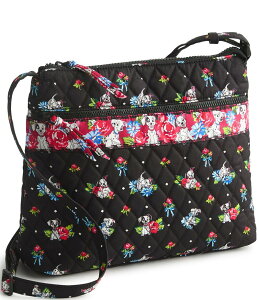 �x���u���b�h���[ ���f�B�[�X �o�b�O �V�����_�[�o�b�O �R�b�g�� Vera Bradley x Disney 101 Dalmatians Premium Cotton Original Zip Hipster Crossbody Bag 101 Dalmatians