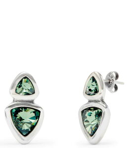 Emf 50 fB[X ANZT[ sAXECO UNOde50 Ser Camaleonica Collection Green Crystal Sterling Silver Double Drop Earrings Silver/Green O[