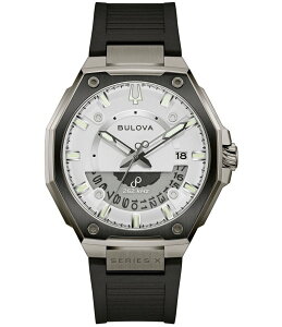 【送料無料】 ブロバ レディース 腕時計 アクセサリー Men's Series X Tonneau Three Hand Black Strap Watch Black