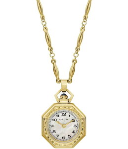 �u���o ���f�B�[�X �A�N�Z�T���[ �r���v T�V���c ���[�X Bulova Women's Rubiyat Two Hand Gold Tone Stainless Steel Pendant Watch Necklace Gold �S�[���h