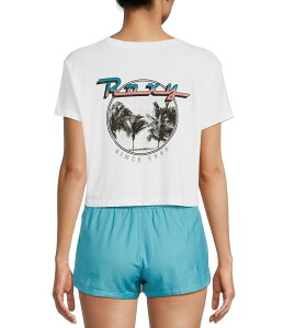 ���L�V�[ ���f�B�[�X �g�b�v�X T�V���c �O���t�B�b�N Roxy Baja Cali Crop Graphic T-Shirt Egret