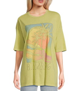 �r���{�� ���f�B�[�X �g�b�v�X T�V���c �O���t�B�b�N Billabong Extra Zesty Graphic T-Shirt Lime Zest ���C��
