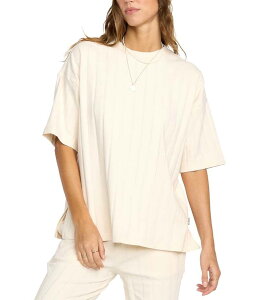 r{ fB[X gbvX TVc W[W[ Billabong Cass Short Sleeve Rib Jersey Top Whitecap