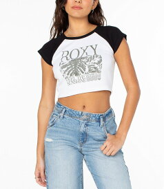 ロキシー レディース トップス Tシャツ クロップド Roxy Feel The Sunshine Color Block Raglan Sleeve Cropped Baby T-Shirt Phantom