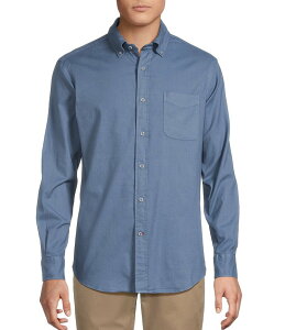 �_�j�G�� �N���~�� �����Y �g�b�v�X �V���c �I�b�N�X�t�H�[�h �g�[�� Cremieux Big & Tall Blue Label Garment Dyed Oxford Long Sleeve Woven Shirt China Blue �u���[