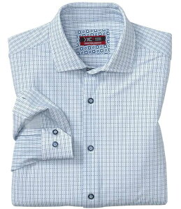 �W�����X�g���A���h�}�[�t�B�[ �����Y �g�b�v�X �V���c �v�����g Johnston & Murphy XC4 Grid Print Long Sleeve Woven Shirt White/Navy Grid �z���C�g