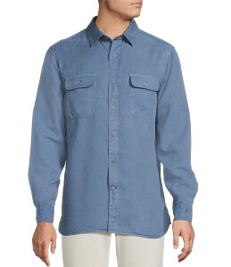 �_�j�G�� �N���~�� �����Y �g�b�v�X �V���c Cremieux Blue Label Garment Dyed Twill Long Sleeve Woven Shirt China Blue �u���[