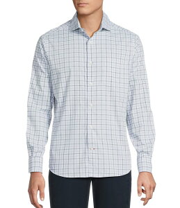 �_�j�G�� �N���~�� �����Y �g�b�v�X �V���c �I�b�N�X�t�H�[�h Cremieux Blue Label Long Sleeve Spread Refined Plaid BRRR Oxford Woven Shirt Sleet �u���[