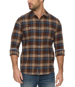 �t���b�O �A���h �A���Z�� �����Y �g�b�v�X �V���c Flag and Anthem Ritter Long Sleeve Plaid Flannel Shirt Brown/Blue/Tan �u���[
