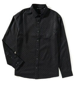 �g���r�X�}�q���[ �����Y �g�b�v�X �V���c TravisMathew Tech Tidbits Long Sleeve Woven Shirt Black �u���b�N