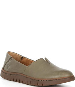 {[ fB[X V[Y pvX U[ [t@[ Born Sebra II Leather Loafers Dusky Green O[