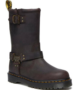 hN^[}[` fB[X V[Y u[cECu[c U[ Dr. Martens Women's Anistone Hi Biker Oiled Leather Mid Calf Boots Dark Brown uE