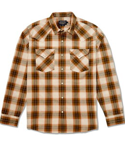 �y���h���g�� �����Y �g�b�v�X �V���c Pendleton Frontier Plaid Long Sleeve Woven Shirt Tan/Rust Plaid ���X�g