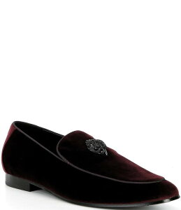 J[gWFCK[h Y V[Y Xb|E[t@[ xxbg [t@[ S Kurt Geiger London Men's Hugh Velvet Logo Ornament Loafers Wine C