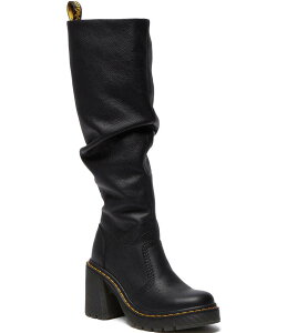 hN^[}[` fB[X V[Y u[cECu[c g[ u[c U[ q[ Dr. Martens Women's Kasey Virginia Leather Heeled Tall Boots Black ubN