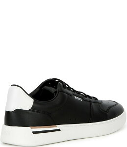�q���[�S�{�X �����Y �V���[�Y �h���X�V���[�Y �X�j�[�J�[ ���U�[ Hugo Boss Men's Clint Leather Sneakers Black �u���b�N