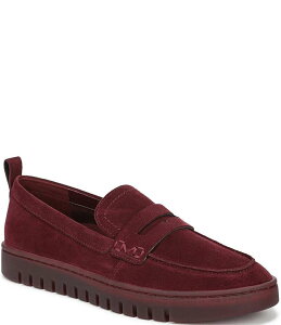 oCIjbN fB[X V[Y pvX XG[h [t@[ Vionic Uptown Suede Packable Travel Penny Loafers Cherry Jubilee