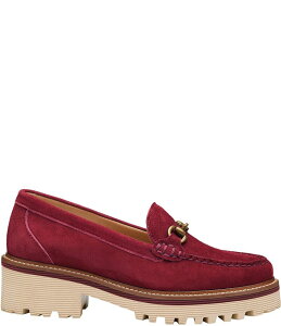 WXgAh}[tB[ fB[X V[Y IbNXtH[h XG[h [t@[ Johnston & Murphy Emmalynn Suede Bit Loafers Red bh