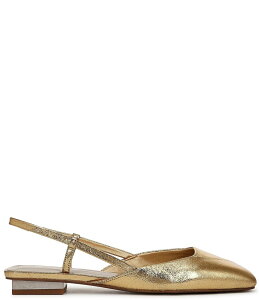 tRTg fB[X V[Y pvX U[ Sarto by Franco Sarto Telica Leather Slingback Flats Gold S[h