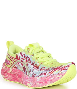 AVbNX fB[X V[Y Xj[J[ vg ASICS Women's Noosa Tri 16 Printed Running Shoes Lucid Yellow/Bright Rose CG[