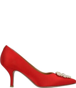 WFCj[ fB[X V[Y q[ Te J. Renee Ezara Satin Brooch Ornamented Dress Pumps Red bh