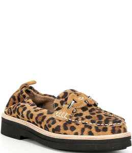 hihvl[ fB[X V[Y IbNXtH[h vg XG[h [t@[ Donald Pliner Lomma Leopard Print Suede Bit Buckle Loafers Leopard Aj}
