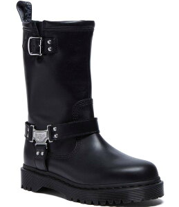 hN^[}[` fB[X V[Y u[cECu[c U[ Dr. Martens Women's Anistone Hi Biker Leather Mid Calf Boots Black ubN