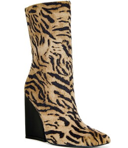 �A�U���A ���� ���f�B�[�X �V���[�Y �u�[�c�E���C���u�[�c �v�����g �u�[�c Azalea Wang Notebook Tiger Print Boots Tan Multi �^��