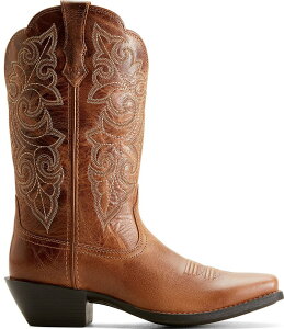 �A���A�g ���f�B�[�X �V���[�Y �u�[�c�E���C���u�[�c ���U�[ Ariat Women's Round Up Square Toe Leather Mid Calf Western Boots Ready Russet