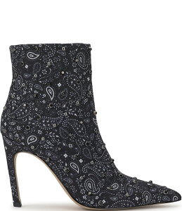 WFVJVv\ fB[X V[Y u[cECu[c vg u[c Jessica Simpson Wilonix Bandana Print Studded Pointed Toe Booties Midnight/White zCg