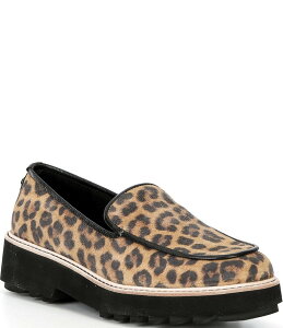 hihvl[ fB[X V[Y IbNXtH[h vbgtH[ XG[h [t@[ Donald Pliner Peggi Leopard Suede Platform Lug Loafers Leopard Aj}