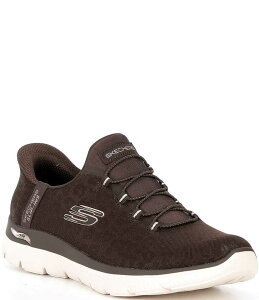 XPb`[Y fB[X V[Y Xj[J[ Skechers Women's Hands Free Slip-Ins Arch Fit Summits Leopard Sneakers Brown uE