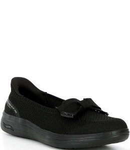 �X�P�b�`���[�Y ���f�B�[�X �V���[�Y �p���v�X Skechers Women's Hands Free Slip-Ins Arch Fit Inspire Gemma Bow Skimmer Flats Black �u���b�N