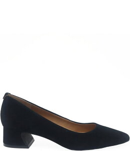 �W�F���g���\�E���Y ���f�B�[�X �V���[�Y �p���v�X �X�G�[�h �q�[�� Gentle Souls Gardena Suede Block Heel Pumps Black �u���b�N
