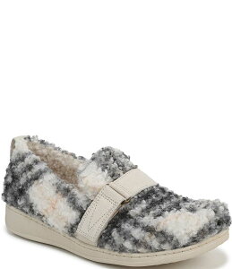 oCIjbN fB[X V[Y T_ Vionic Imogen Faux Shearling Plaid Slippers Cream Multi N[