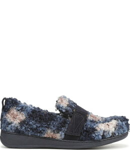 oCIjbN fB[X V[Y T_ Vionic Imogen Faux Shearling Plaid Slippers Navy Multi lCr[