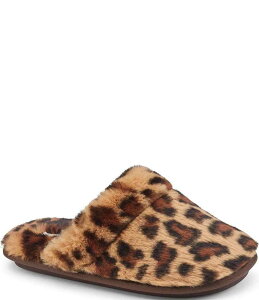 �R�r�A�� ���f�B�[�X �V���[�Y �T���_�� Cobian Minouu Fuzzy Faux Fur Leopard Mule Slippers Leopard �A�j�}��