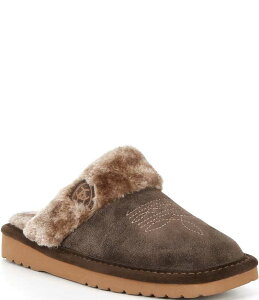 �A���A�g ���f�B�[�X �V���[�Y �T���_�� �X�G�[�h Ariat Women's Jackie Suede Square Toe Slippers Chocolate �`���R���[�g