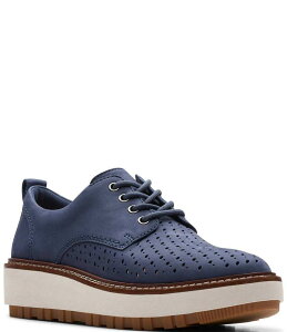 N[NX fB[X V[Y IbNXtH[h Clarks Signature Orianna Move Nubuck Perforated Oxfords Navy lCr[
