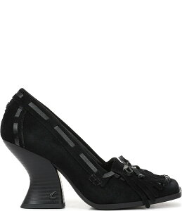 TGf} fB[X V[Y q[ XG[h [t@[ Circus NY by Sam Edelman Ainsley Suede Kiltie Bow Loafer Pumps Black ubN