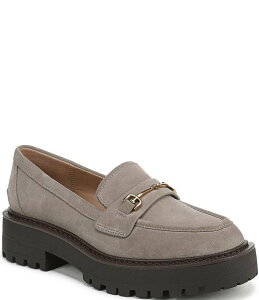 TGf} fB[X V[Y IbNXtH[h XG[h [t@[ Sam Edelman Lea Suede Bit Buckle Lug Sole Loafers Antico Gray O[