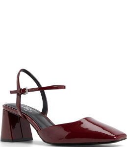 �A���h ���f�B�[�X �V���[�Y �q�[�� �A���N�� ALDO Gennifer Patent Ankle Strap Pumps Bordo