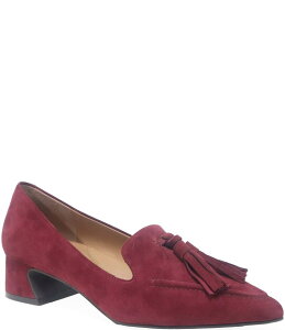 WFg\EY fB[X V[Y pvX XG[h [t@[ Gentle Souls Glova Suede Tassel Loafer Pumps Wine C