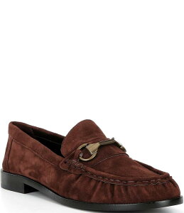 Vbc fB[X V[Y Xb|E[t@[ XG[h [t@[ Schutz Yasmina Suede Bit Hardware Strap Loafers Root Brown uE