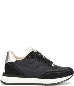 \tg fB[X V[Y Xj[J[ iC XG[h Sofft Jacklyn Suede and Nylon Retro Sneakers Black ubN
