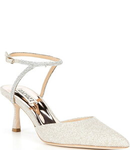 �o�b�W�F���[�~�V���J ���f�B�[�X �V���[�Y �p���v�X ���b�v�����s�[�X �A���N�� Badgley Mischka Autumn Glitter Rhinestone Embellished Ankle Wrap Dress Pumps Champagne Glitter �V�����p��