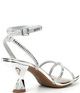 �W�[�r�[ ���f�B�[�X �V���[�Y �T���_�� �v���X�T�C�Y GB Plus-1 Rhinestone Strappy Dress Sandals Silver �V���o�[