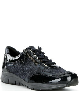 yz tBXg fB[X Xj[J[ V[Y Ylona Printed Leather Side Zip Oxford Sneakers Blue