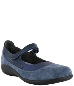 �i�I�g ���f�B�[�X �V���[�Y �p���v�X �X�G�[�h ���U�[ Naot Kirei Leather and Suede Mary Janes Polar Sea/Midnight Blue/Soft Ink �u���[