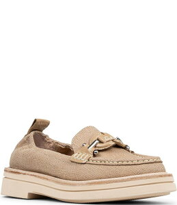 hihvl[ fB[X V[Y IbNXtH[h XG[h [t@[ Donald Pliner Lomma Embossed Suede Bit Buckle Loafers Sand Th